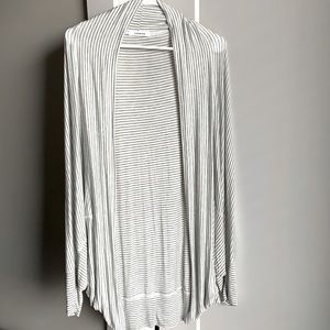 Ivory & Gray Stripe Cardigan